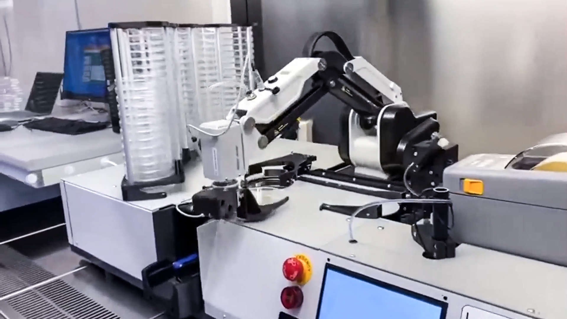 越疆科技,越疆,越疆機器人,越疆官網,dobot,協作機器人,越疆協作機器人,協作機械臂,協作機械手,自動化機械臂,協作機器人品牌,協作機器人制造商,協作機器人研發,具身智能機器人,協作機器人,科研行業應用,樣本收集,樣本運輸,離心處理,化學處理,樣本歸檔,運行效益,安全功能,可靠性認證,化學物品取樣,裝填,重復定位精度,減少實驗傷害,減輕負擔、材料科學實驗室